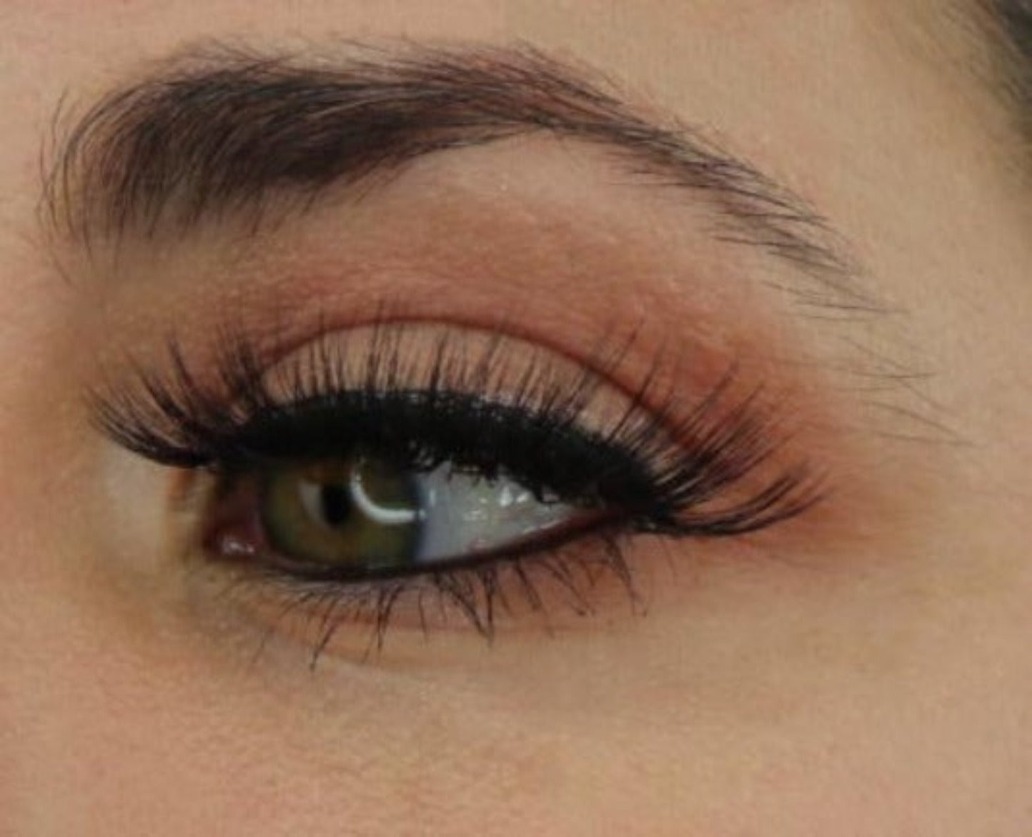Close up of faux mink lashes